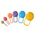  EU Direct  Lingstar 6 Piece Nested Measuring Cups and Spoons Set   Stackable Space Saving Multicolor Design   Compact Food Preparation Set