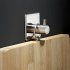  EU Direct  Lingstar SUS 304 Stainless Steel 3M Self Adhesive Bathroom Kitchen Towel Hanger Rack Wall Mount Brushed Finish  1 Hook 