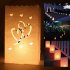  EU Direct  Luminary Paper Lantern Candle Bag Flame Retardant Paper Bag for Party Double Heart 10pcs set