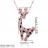  EU Direct  MR TIE 18K Rose Gold Plated Cute Animal Pendant Neck Chain Necklace Valentine s Day Gift