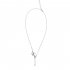  EU Direct  Meily TM  Hot Sexy Women Simple Silver Tree leaf Pearl Pendant Tassel Alloy Short Necklace