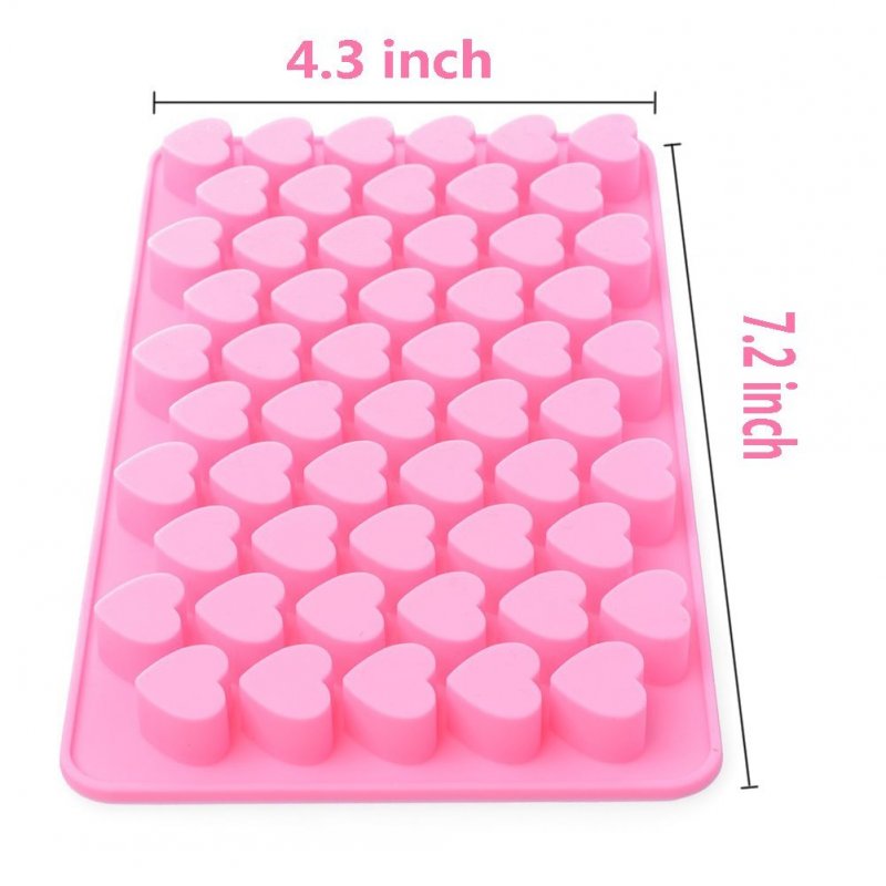 EU Mini Heart Shape Silicone Ice Cube / Chocolate Mold Kitchen Baking Mold Pink