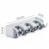 EU Direct  Mop and Broom Holder Garage Storage Rack Hooks Wall Mounted Tool Organizer for Home Garden Tool Shelving  3 Position 4 Hooks 