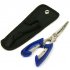  EU Direct  Multi Function Stainless Steel Fishing Pliers Scissors Cutter Hook Remover Tool Blue