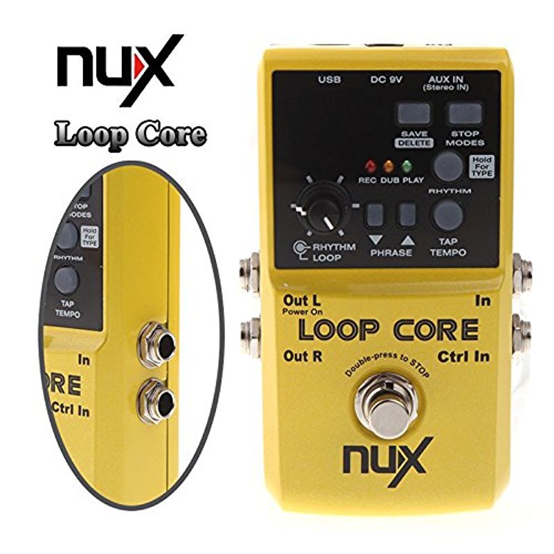EU NUX Loop Core Guitar Effect Pedal 6 Hours Recording Time, 99 User Memories, Drum Patterns with TAP Tempo