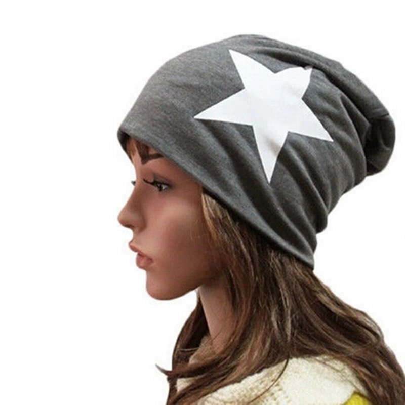 [EU Direct] New Unisex Men/Women Warm Winter Beanie Hat Slouchy Ski Hat Oversize Hip Hop Cap (Light Gray)