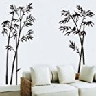 [EU Direct] OneHouse Black Bamboo Wall Decals Home Room Wall Decor Sticker Removable