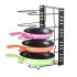  EU Direct  Originality Kitchen Supplies Multifunctional Foldable Storage Rack for Pot Cover Pan Chopping Board
