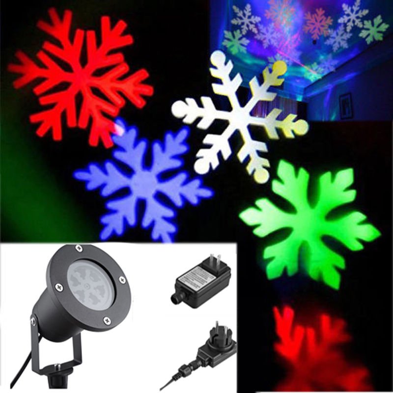 EU Outdoor LED Snowflake Projection Light Waterproof Lawn Lamp Festival Yard Decoration European Specification