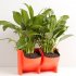  EU Direct  Stackable 2 Pocket Vertical Wall Planter Self Watering Hanging Garden Flower Pot Planter for Indoor Outdoor Orange
