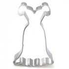  EU Direct  Stainless Steel Cookie Cutter Wedding Dress Biscuit Mold for DIY Biscuit Chocolate Fondant Cake Mousses