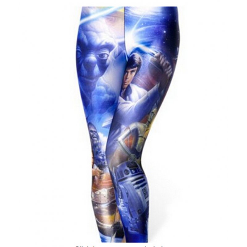 [EU Direct] Star Wars Montage` Women Girls Leggings Digital Print Stretchy Tight Pants New