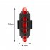  EU Direct  Super Bright USB Rechargeable Bike Tail Light Waterproof  Easy Installation for Cycling Safety Warning light Red
