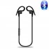  EU Direct  Sweatproof Bluetooth 4 1 Ear Hook Headset Noise Cancelling Stereo Sports Headphones Earphone with Mic  Perfect for Running Workout and Gym   Black B