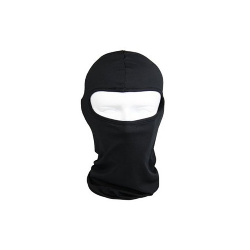 EU Tsptool Swim Cap Facekini Face Bikini Sun Protection Swim Mask--Black