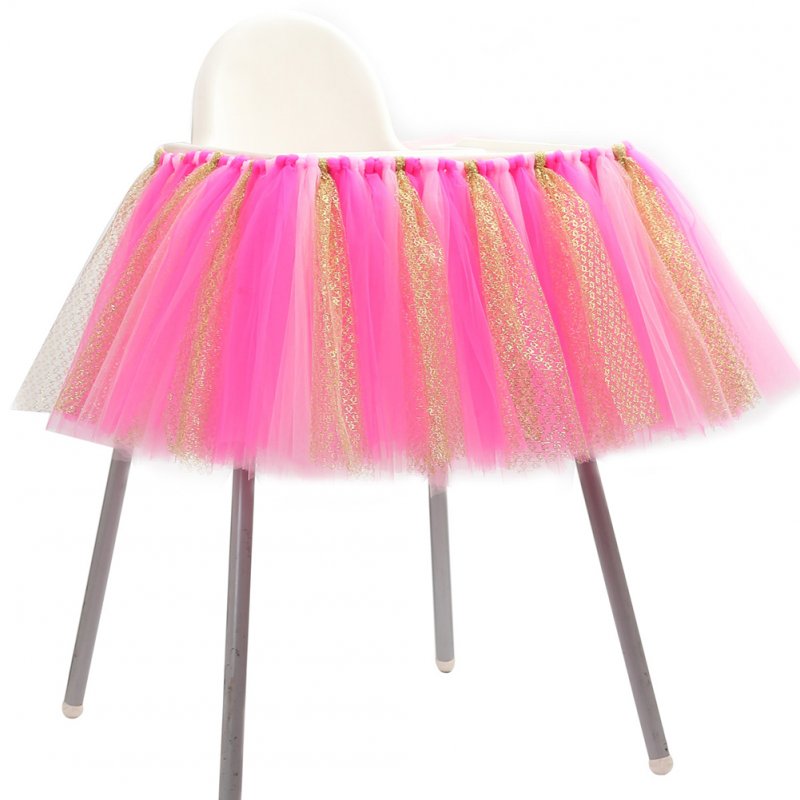 EU Tulle Table Skirts Cover Table Cloth for Girl Princess Party, Baby Shower, Slumber Party, Wedding, Birthday Parties and Ho