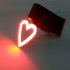  EU Direct  USB Rechargeable Bike Tail Light Waterproof Circle Bone Heart Shaped Cycling Night Warning Rear light For Road Bike MTB Silicone Hanging LED TailLig