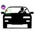  EU Direct  Uber LED Flashing Car Glow Cycle Sticker White Light Sign Sticker On Window with Intelligent Induction White light  UBER lyft 