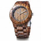 [EU Direct] Unique Unisex Analog Quartz Watch Wood Band Fashion Retro Casual Wristwatch