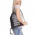  EU Direct  Unisex Emoji Print Sackpack Gym Shoulder Drawstring Backpack String Bag