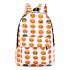  EU Direct  Unisex Students  Big Capacity Backpack Oxford Cloth Cute Expression Shoulder Bag Pink