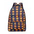  EU Direct  Unisex Students  Big Capacity Backpack Oxford Cloth Cute Expression Shoulder Bag Dark blue
