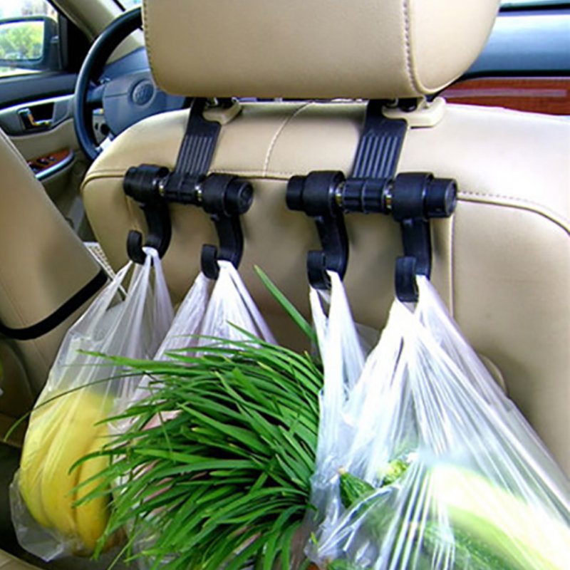 EU Universal Fit Car Seat Hook Double Hanger Organizer Holder for Hanging Groceries, Bags, Clothes, Purses, Supplies