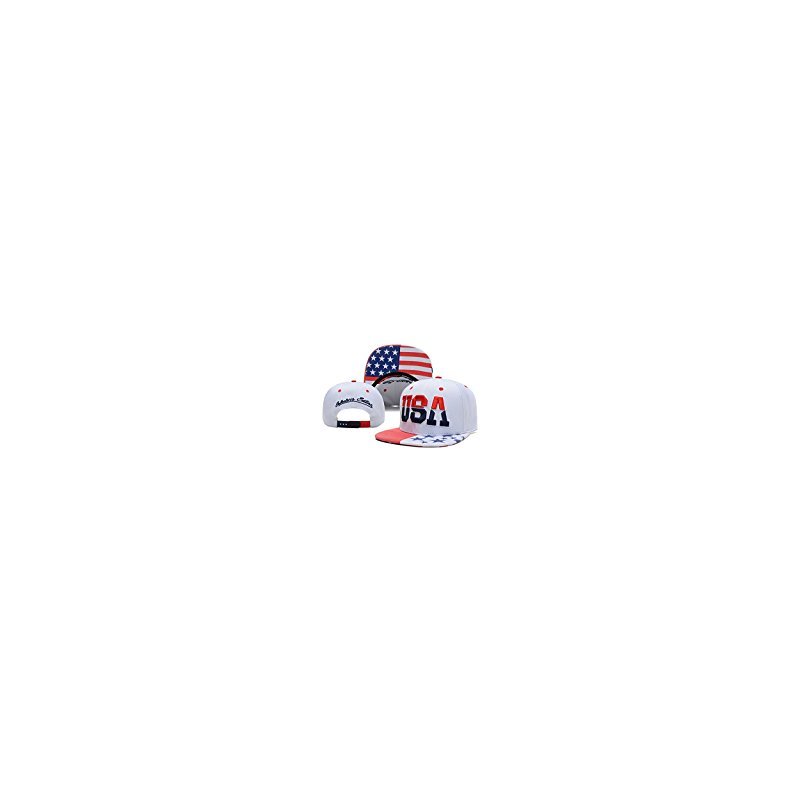 [EU Direct] Urparcel High Quality USA American Flag Snapback Cap Adjustable United States Baseball Cap Hat New