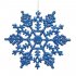  EU Direct  Vickerman Plastic Glitter Snowflake  4 Inch  Blue  24 Per Box