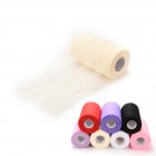 EU Wedding Tulle Bolt Roll Spool Extra Large 6 Inch x 25 Yards for Wedding Party Decoration, Party Supplies, Cream-colored
