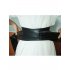  EU Direct  Women PU Leather Soft Self Tie Bowknot Band Wrap Around Sash Obi Belt Black