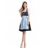  EU Direct  Women s Beer Festival Stylish Dress Suit Short Sleeve A Swing Holiday Party Dress for Oktoberfest