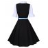  EU Direct  Women s Beer Festival Stylish Dress Suit Short Sleeve A Swing Holiday Party Dress for Oktoberfest