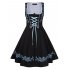  EU Direct  Women s Beer Festival Stylish Dress Suit Short Sleeve A Swing Holiday Party Dress for Oktoberfest