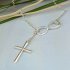  EU Direct  XY Fancy Fashion Silver Infinity Cross Shape Pendant Necklace