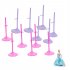  EU Direct  Yiding 12pcs Toy Stand Model Support Frame Prop up dolls Pink Purple
