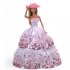  EU Direct  Yiding Pink Princess Wedding Outfit Party Clothes Chrismas Dress doll