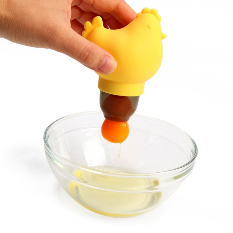 [EU Direct] Yolk Separator Egg Tool Silicone Vitellus Gel Dividers Suction Cute Chick Shape Egg White And Yolk Separators