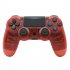  For PS4 Slim Controller Bluetooth 4 0 Mobile Gamepad with Light Bar Transparent red