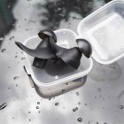 ID 1 Pair Environmental Silicone Spiral Waterproof Dust-Proof Earplugs in Box Water Sports Swimming Accessories Black