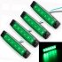  Indonesia Direct  10 PCS 6LED pc AUTO Signal Indicator Side Marker Lamp Rear Lights Clearance Tail Lights for Bus Truck Van Caravan RV Lorry 24V green