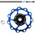  Indonesia Direct  11T 13T Aluminum Alloy MTB Mountain Bike Bicycle Rear Derailleur Pulley Jockey Wheel Road Bike Guide Roller For 7 8 9 10 Speed 11T red