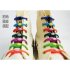  Indonesia Direct  14 Pcs Fashionable Popular Silicone Untied Elastic Lazy Shoes Laces Shoelace for Sports Shoes black