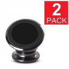 [Indonesia Direct] 2 Pcs Universal 360 Degree Magnetic Car Mount Dashboard Holder for Cell Phone  black