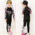  Indonesia Direct  2 pcs set Kids Girls Boys Long sleeved Swimming Suit Muslim Style Swimsuit black XL