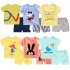  Indonesia Direct  2pcs set Unisex Children Home Suit Short Sleeve Tops  Shorts Home Wear Suit feeding bottle 73