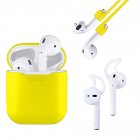  Indonesia Direct  3 in 1 AirPods Silicone Case Cover Protective Skin for Apple Airpod  yellow