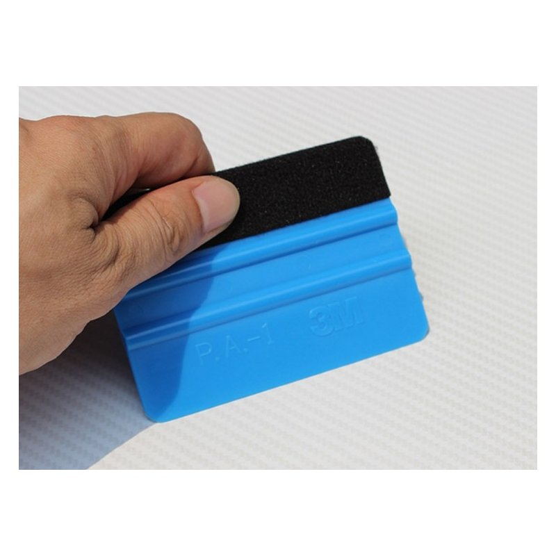 [Indonesia Direct] 3M Squeegee 3D Carbon Fiber Vinyl Film Wrap Tool Car Sticker Styling Tools Water Wiper Scraper Window Wash Tools blue