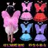  Indonesia Direct  3pcs set Children Butterfly Wings Costume Props Gauze Wings Skirt Suit 3pcs set Pink