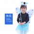  Indonesia Direct  3pcs set Children Butterfly Wings Costume Props Gauze Wings Skirt Suit 3pcs set Pink